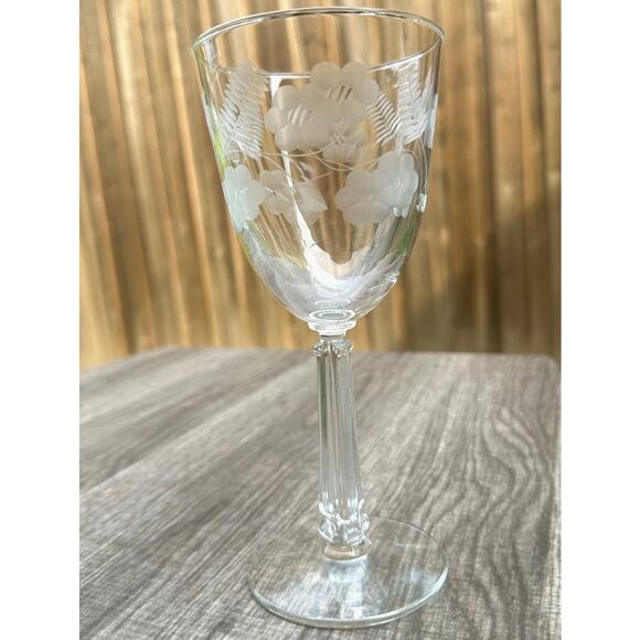 Libbey Crystal Garland Retired Blown Glass Vintage Water Goblets-Set of 6 - Picture 6 of 6